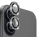 iPhone 17 Northjo Rhinestone Camera Lens Protector Set - Black