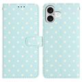 iPhone 17 Polka Dot Pattern Wallet Case - Blue