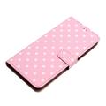 iPhone 17 Polka Dot Pattern Wallet Case - Pink