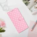 iPhone 17 Polka Dot Pattern Wallet Case - Pink