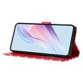 iPhone 17 Polka Dot Pattern Wallet Case - Red