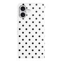 iPhone 17 Polka Dot Pattern Wallet Case - White