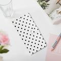 iPhone 17 Polka Dot Pattern Wallet Case - White