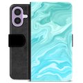 iPhone 17 Premium Wallet Case - Blue Marble