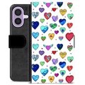 iPhone 17 Premium Wallet Case - Hearts