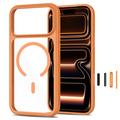 iPhone 17 Pro/18 Pro Tech-Protect MagOne MagSafe CC Case with 2x Glass+ Screen Protector - Cosmic Orange / Clear
