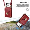 iPhone 17 Pro/18 Pro All-in-One Case with Wallet & Strap - Red
