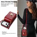 iPhone 17 Pro/18 Pro All-in-One Case with Wallet & Strap - Red