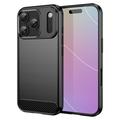 iPhone 17 Pro Brushed TPU Case - Carbon Fiber - Black