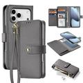 iPhone 17 Pro Dux Ducis Lawa Wallet Leather Case w. Magnetic Cover - Grey