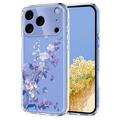 iPhone 17 Pro Floral Pattern TPU Case - Purple