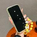 iPhone 17 Pro/18 Pro Glitter Shockproof Hybrid Case with Wrist Strap - Yellow