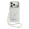 iPhone 17 Pro Guess IML Glitter Script Strap Case - MagSafe Compatible (Open Box - Excellent) - Transparent
