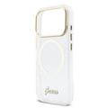 iPhone 17 Pro Guess IML Glitter Script Strap Case - MagSafe Compatible - Transparent