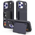 iPhone 17 Pro Hybrid Case with Hidden Mirror & Card Slot - Black