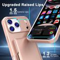 iPhone 17 Pro Hybrid Case with Hidden Mirror & Card Slot - Pink