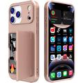 iPhone 17 Pro Hybrid Case with Hidden Mirror & Card Slot - Pink