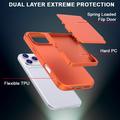 iPhone 17 Pro Hybrid Case with Hidden Mirror & Card Slot - Orange
