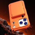 iPhone 17 Pro Hybrid Case with Hidden Mirror & Card Slot - Orange