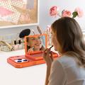 iPhone 17 Pro Hybrid Case with Hidden Mirror & Card Slot - Orange