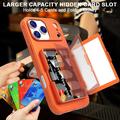 iPhone 17 Pro Hybrid Case with Hidden Mirror & Card Slot - Orange