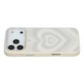 iPhone 17 Pro Jaucase Heart Pattern Magnetic Hybrid Case - White