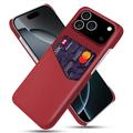 iPhone 17 Pro KSQ Case with Card Pocket - Red