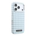 iPhone 17 Pro Karl Lagerfeld Houndstooth Resin Plate Case - MagSafe Compatible - Blue