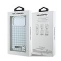 iPhone 17 Pro Karl Lagerfeld Houndstooth Resin Plate Case - MagSafe Compatible - Blue