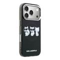 iPhone 17 Pro Karl Lagerfeld IML Choupette Trio Watercolor Case - MagSafe Compatible - Black