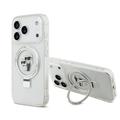 iPhone 17 Pro Karl Lagerfeld Ringstand Karl & Choupette Mag Case - White