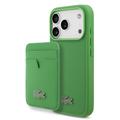 iPhone 17 Pro Lacoste Iconic Petit Pique MagSafe Case & Magnetic Card Holder - Green