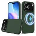 iPhone 17 Pro Liquid Silicone Case - MagSafe Compatible - Dark Green