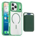 iPhone 17 Pro MagSafe Case with Card Holder - Green / Transparent