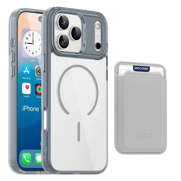 iPhone 17 Pro MagSafe Case with Card Holder - Grey / Transparent