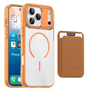 iPhone 17 Pro MagSafe Case with Card Holder - Orange / Transparent