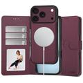iPhone 17 Pro Max/18 Pro Max Tech-Protect 2-in-1 Wallet Case - Magsafe Compatible - Burgundy