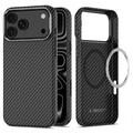 iPhone 17 Pro Max/18 Pro Max Tech-Protect Ion Carbon Plastic Case - MagSafe Compatible - Black / Silver