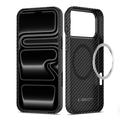 iPhone 17 Pro Max/18 Pro Max Tech-Protect Ion Carbon Plastic Case - MagSafe Compatible - Black / Silver