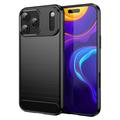 iPhone 17 Pro Max Brushed TPU Case - Carbon Fiber - Black