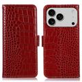 iPhone 17 Pro Max Crocodile Series Wallet Leather Case with RFID