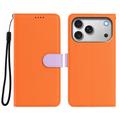 iPhone 17 Pro Max Detachable Wallet Case with MagSafe, RFID Protection & Hand Strap - Orange / Purple