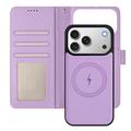 iPhone 17 Pro Max Detachable Wallet Case with MagSafe, RFID Protection & Hand Strap - Orange / Purple