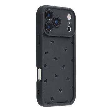 iPhone 17 Pro Max Heart Pattern Shockproof TPU Case with Raised Edges