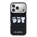 iPhone 17 Pro Max Karl Lagerfeld IML Choupette Trio Watercolor Case - MagSafe Compatible - Black