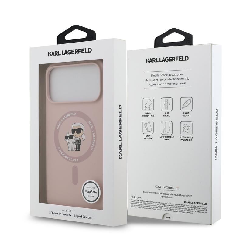 iPhone 17 Pro Max Karl Lagerfeld Karl and Choupette Liquid Silicone