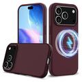 iPhone 17 Pro Max Liquid Silicone Case - MagSafe Compatible - Wine Red