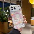 iPhone 17 Pro Max Magnetic Case with Embedded Rhinestones - Swans