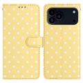 iPhone 17 Pro Max Polka Dot Pattern Wallet Case - Yellow