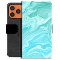 iPhone 17 Pro Max Premium Wallet Case - Blue Marble